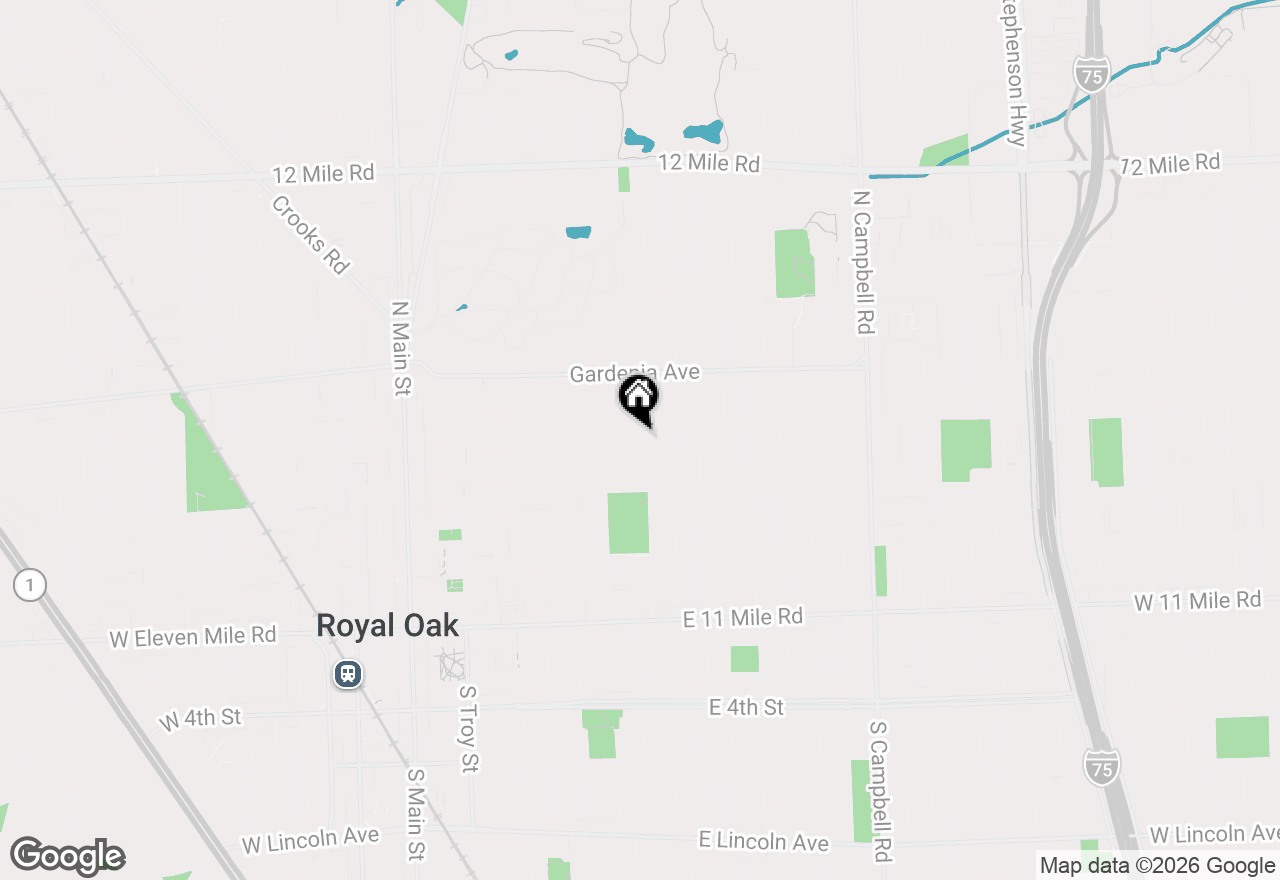 Map of 721 N Alexander Avenue, Royal Oak, MI 48067