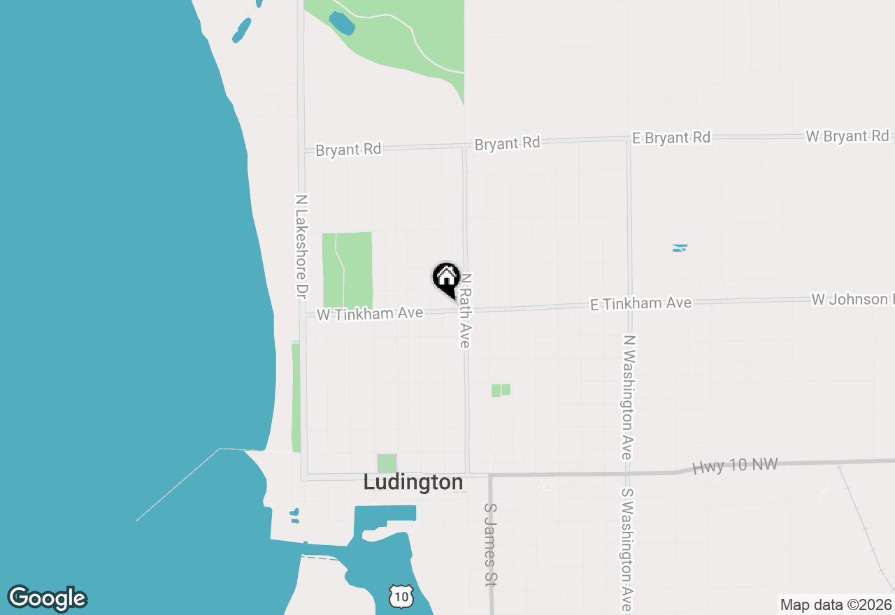 Map of 603 New William Street, Ludington, MI 49431