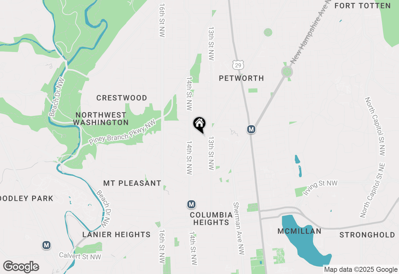 Map of 1347 Perry Place Nw #UPPER UNIT, Washington, DC 20010
