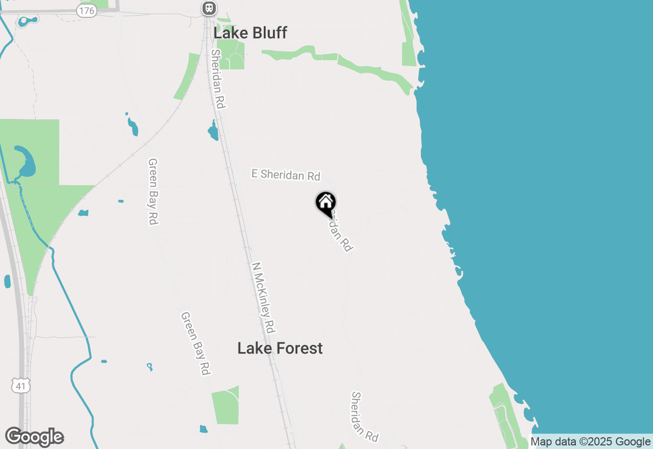 Map of 1470 N Sheridan Road, Lake Forest, IL 60045