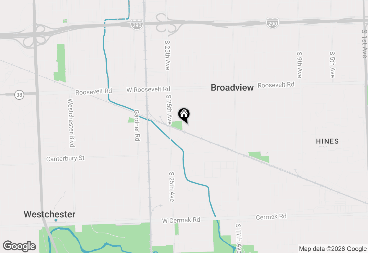 Map of 2412 S 23rd Avenue, Broadview, IL 60155