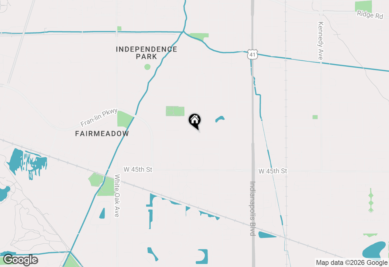 Map of 9444 Wildwood Drive, Highland, IN 46322