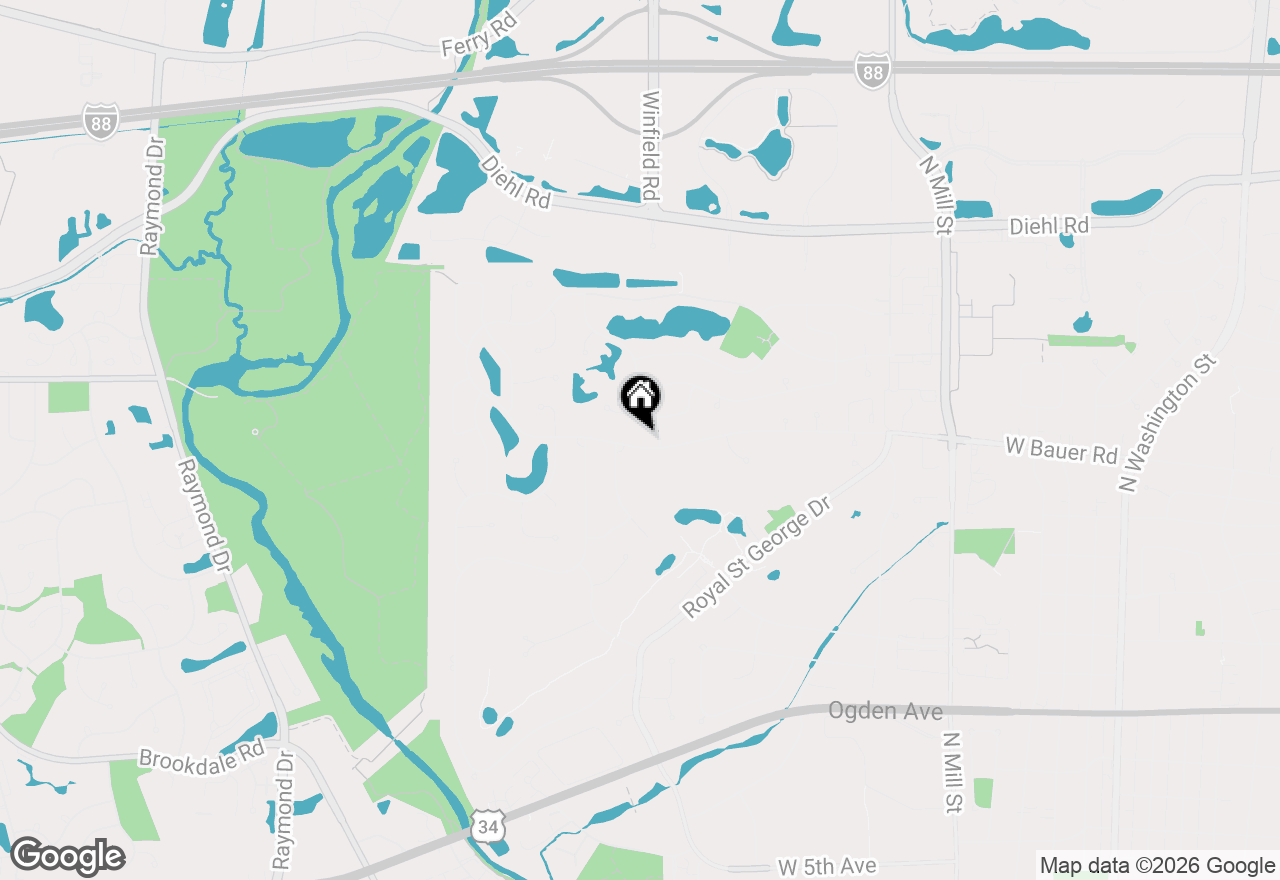 Map of 967 W Bauer Road, Naperville, IL 60563