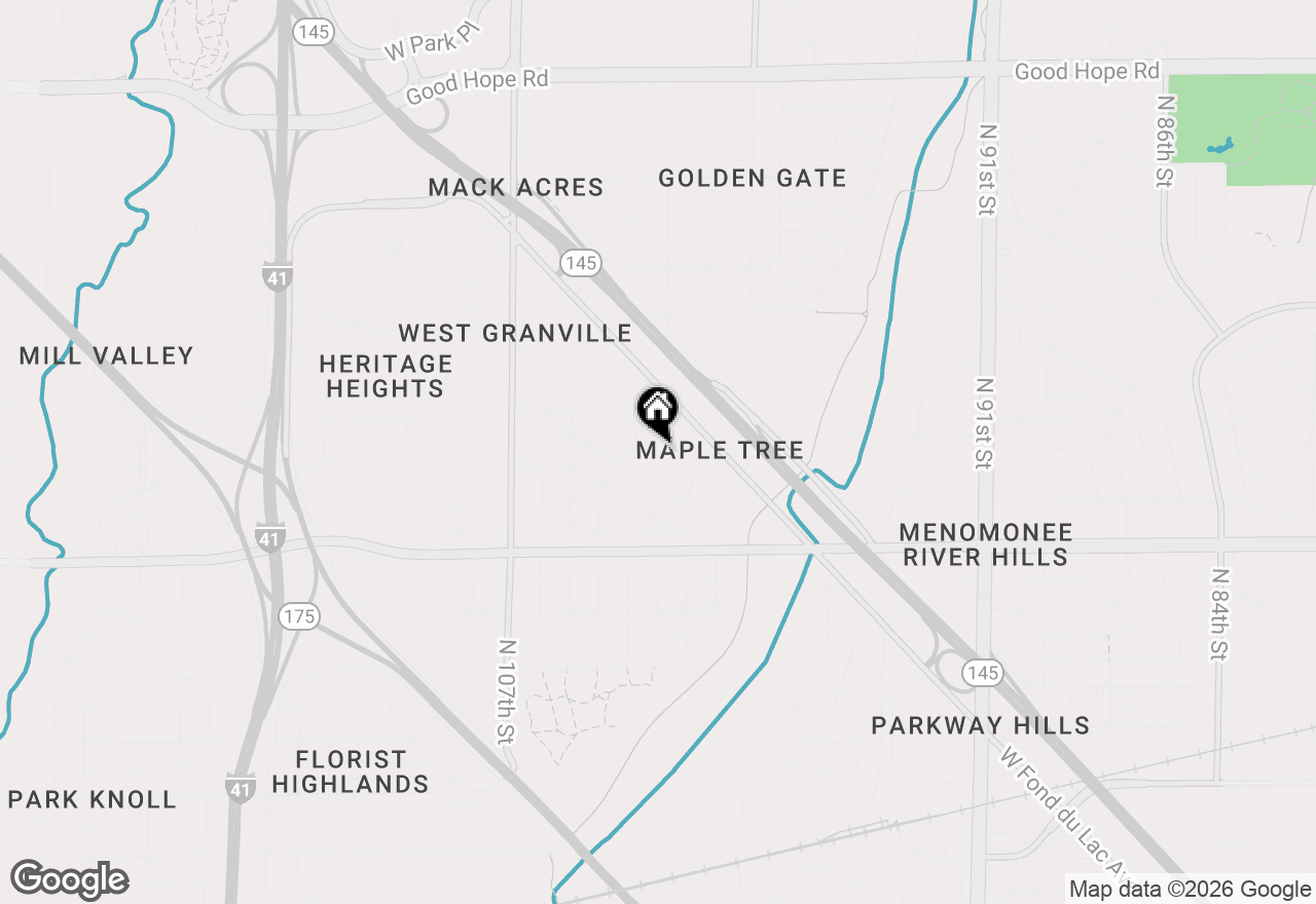 Map of 6647 N Bourbon St, Milwaukee, WI 53224