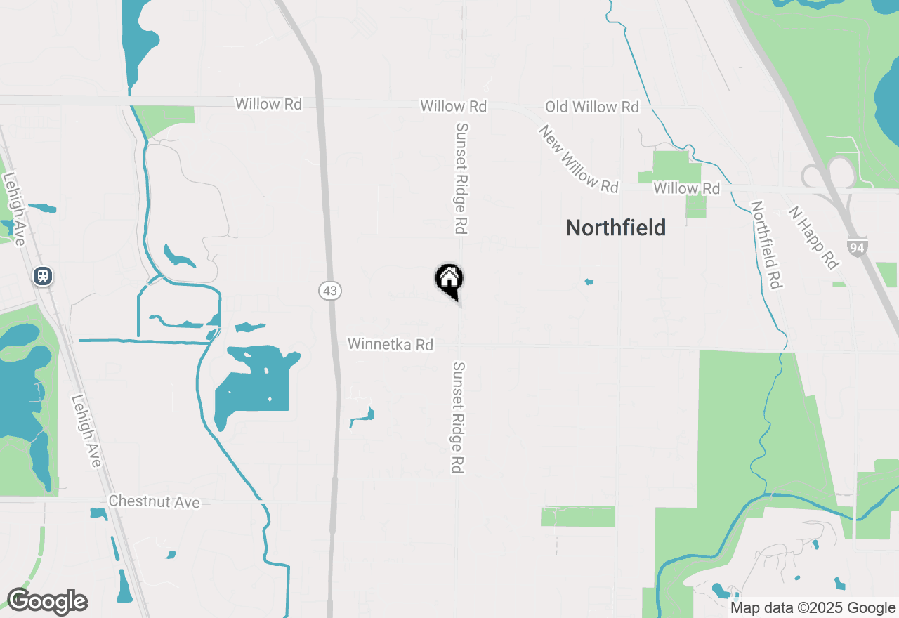 Map of 2301 Clover Lane, Northfield, IL 60093