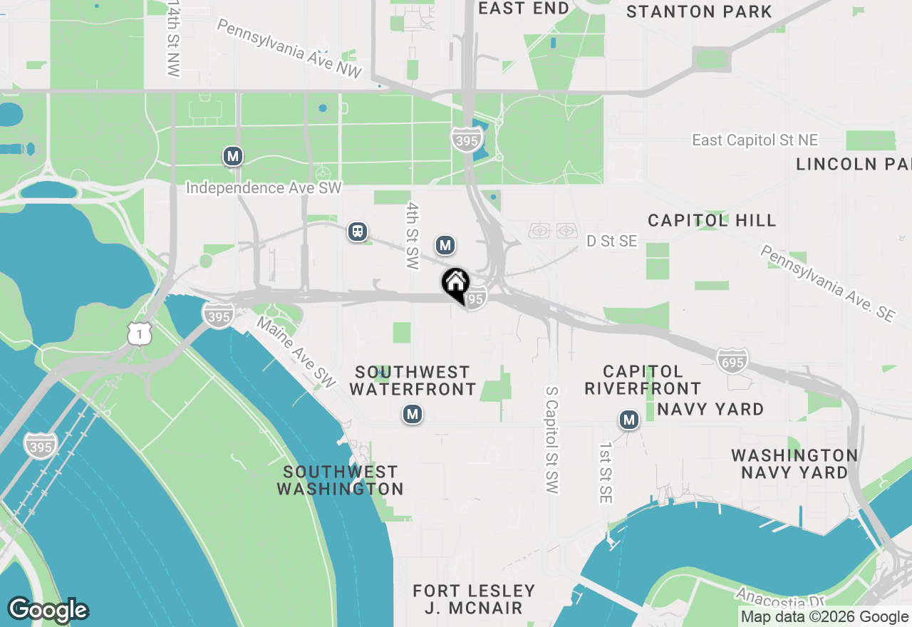 Map of 620 3rd Street Sw, Washington, DC 20024