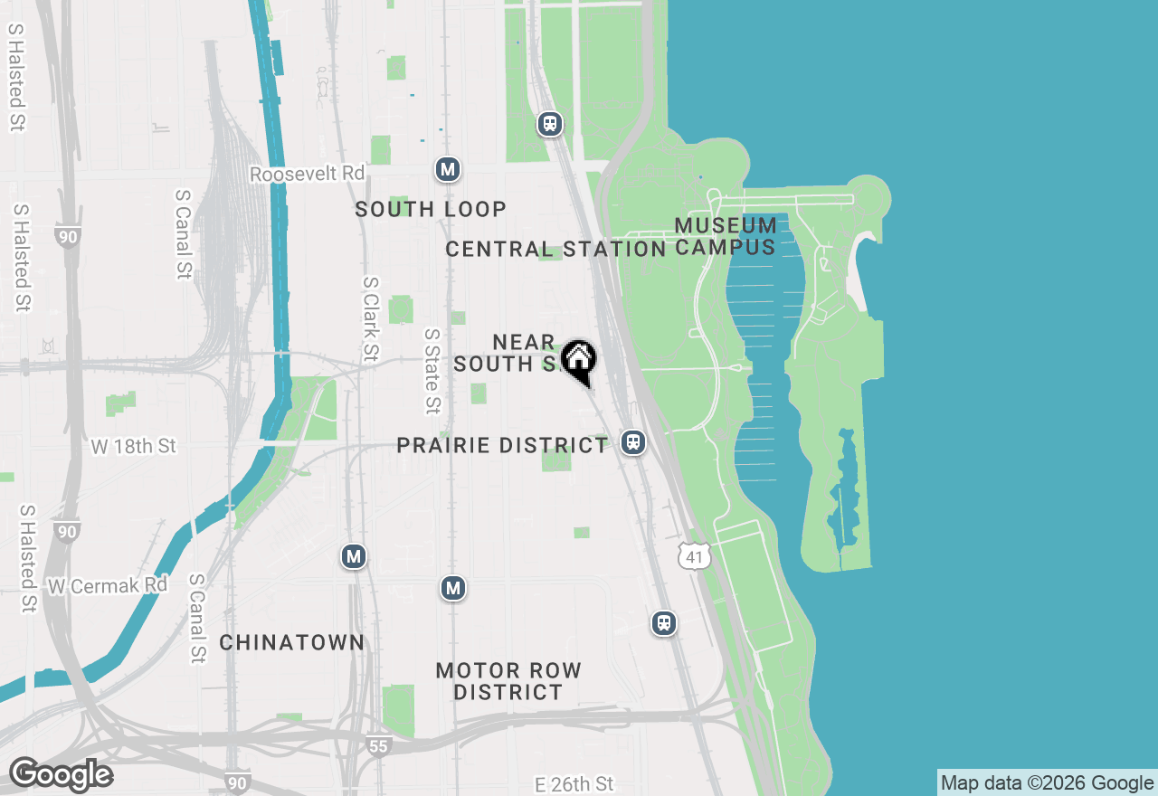 Map of 1629 S Prairie Avenue #801, Chicago, IL 60616