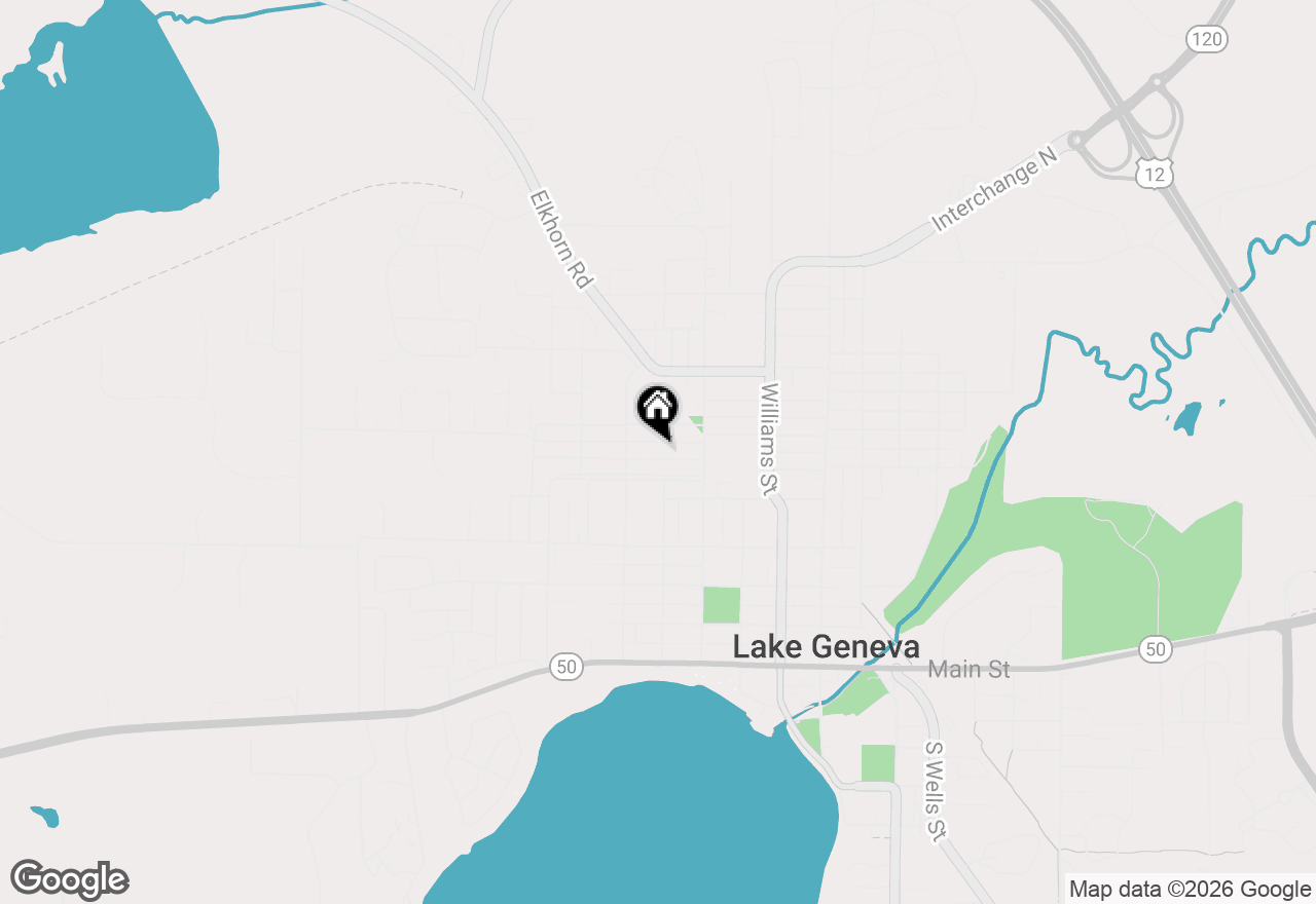 Map of 1104 Pleasant St, Lake Geneva, WI 53147