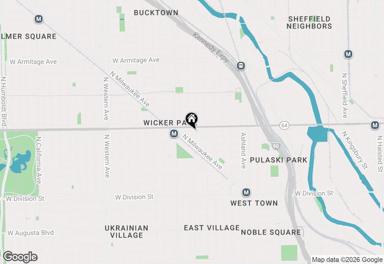 Map of 1530 N Elk Grove Avenue #G, Chicago, IL 60622