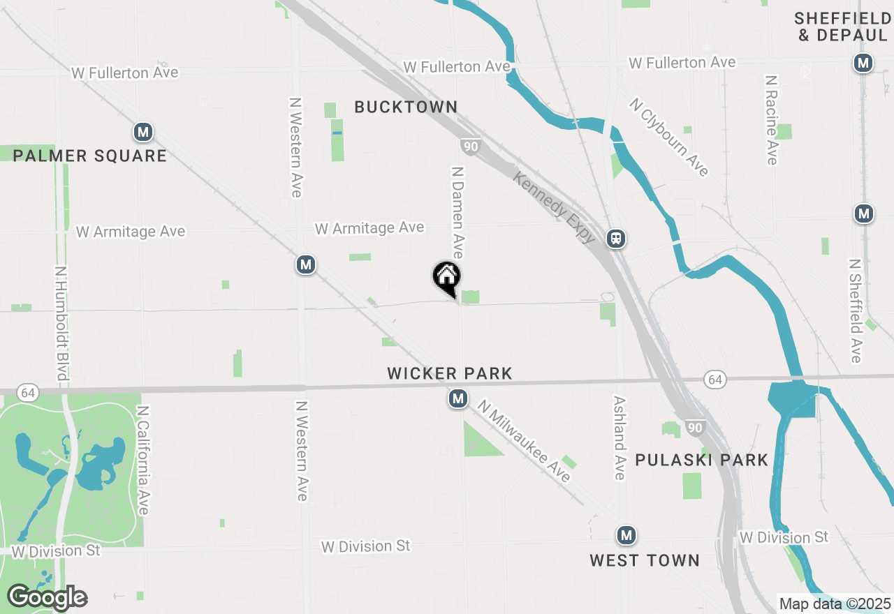 Map of 2020 W Willow Street #D, Chicago, IL 60647