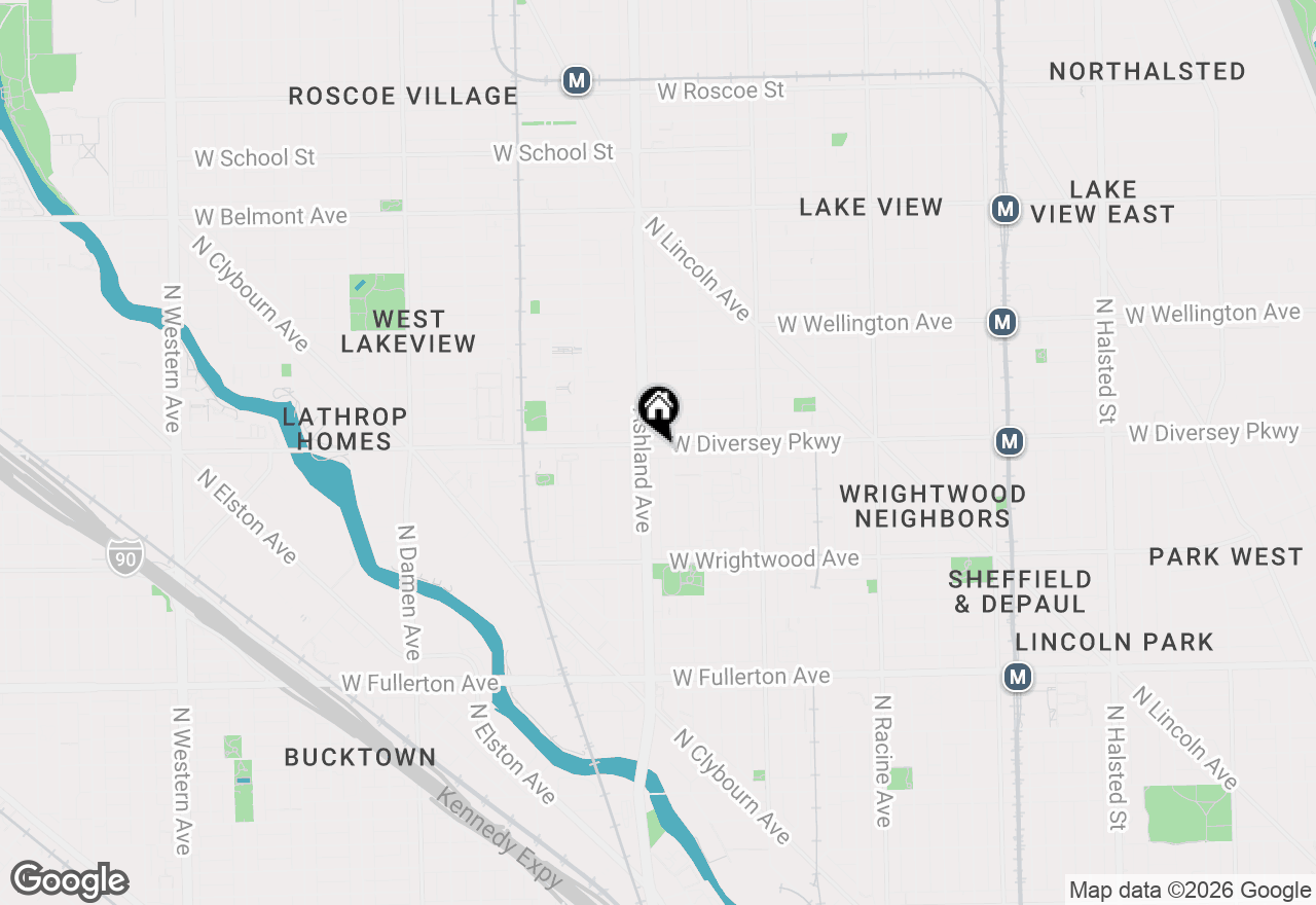 Map of 1545 W Diversey Parkway #1, Chicago, IL 60614
