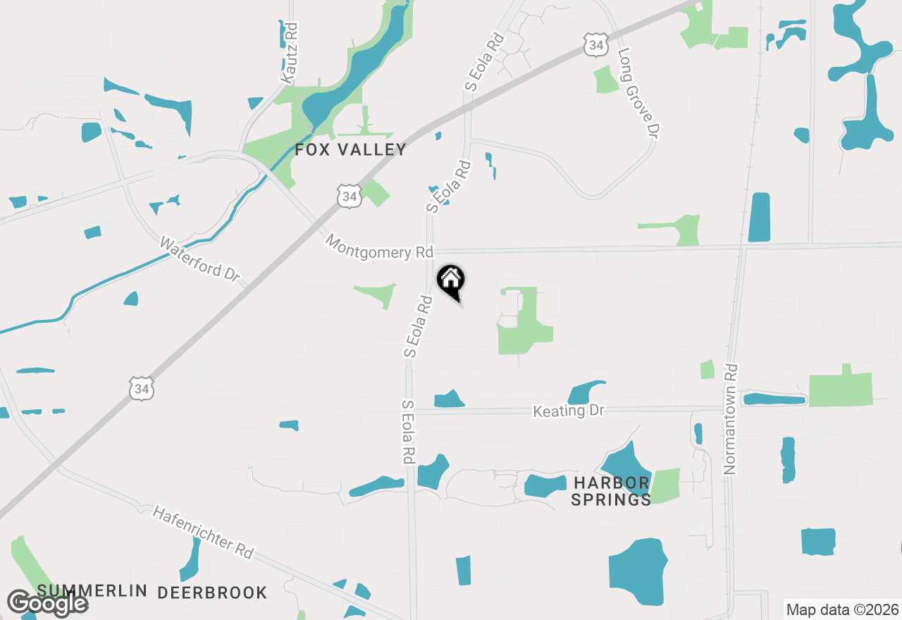 Map of 1424 Farrington Lane, Aurora, IL 60504