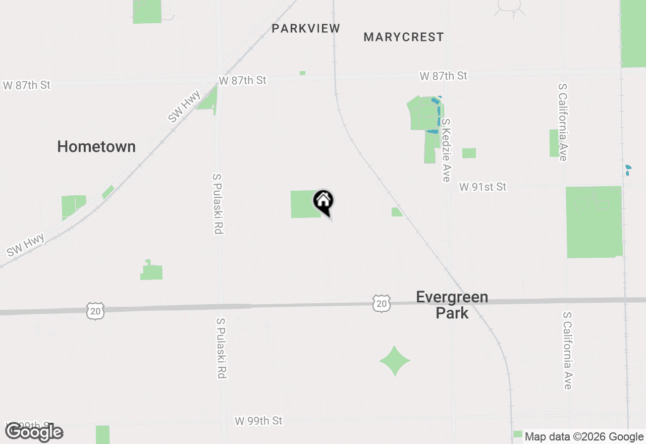 Map of 9205 Millard Avenue, Evergreen Park, IL 60805