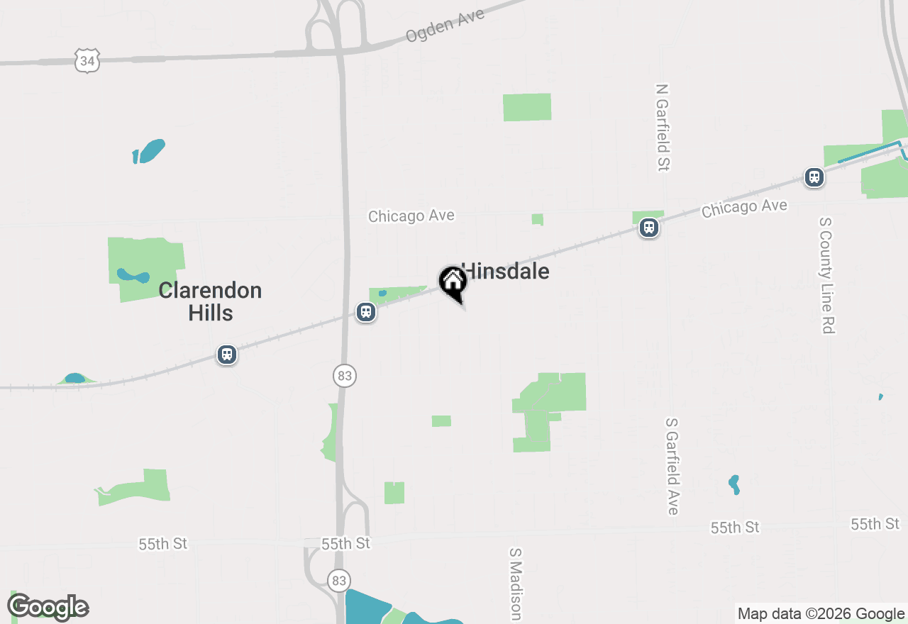 Map of 217 S Bodin Street, Hinsdale, IL 60521