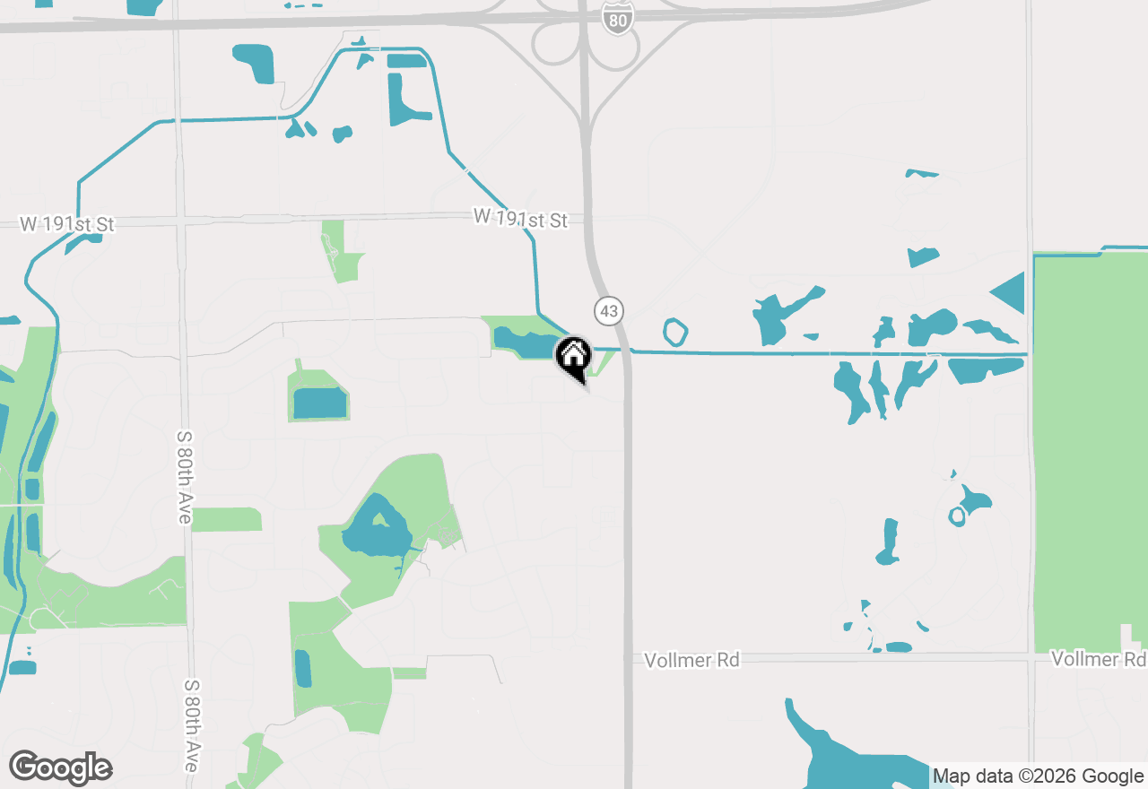 Map of 19337 Shabbona Drive, Tinley Park, IL 60487