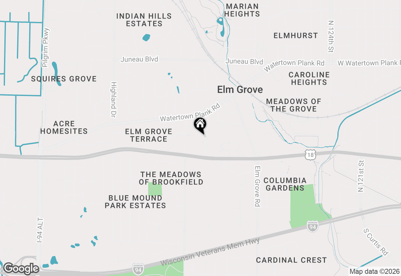 Map of 695 Meadow Ln, Elm Grove, WI 53122