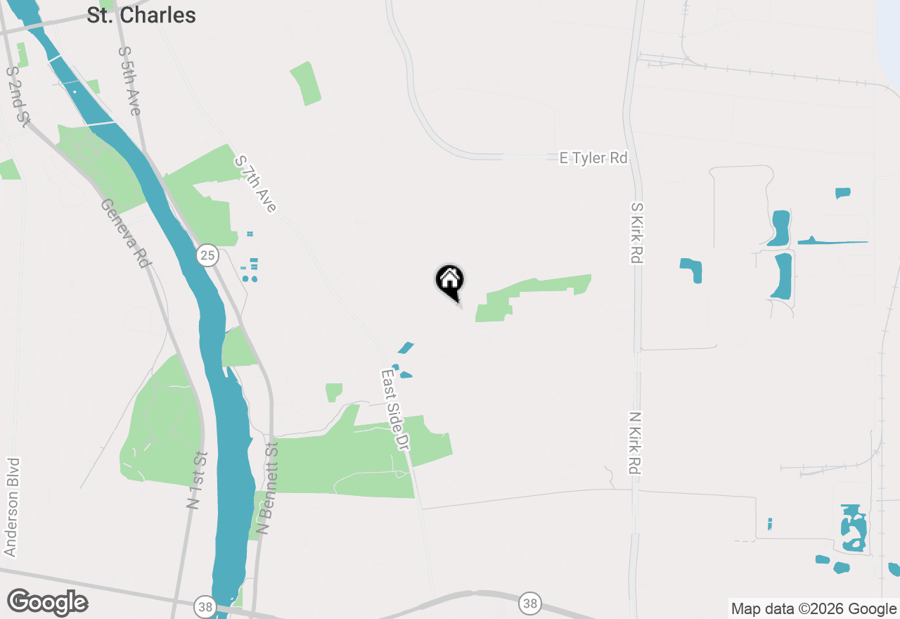 Map of 1931 Moore Avenue, St. Charles, IL 60174