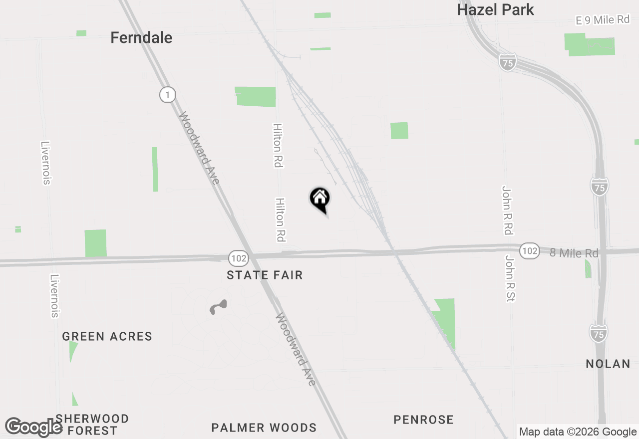 Map of 733 Camden Street, Ferndale, MI 48220