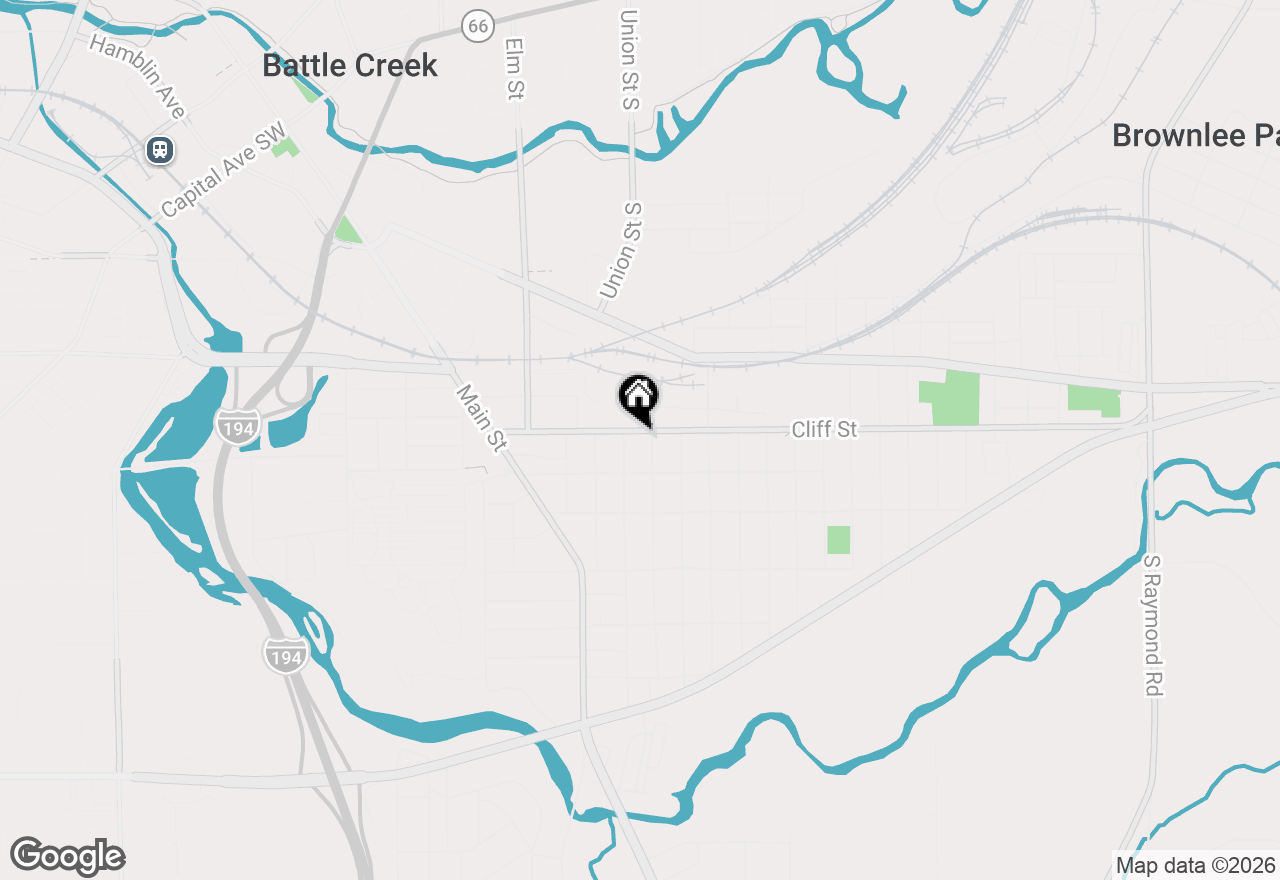Map of 150 Cliff Street, Battle Creek, MI 49014