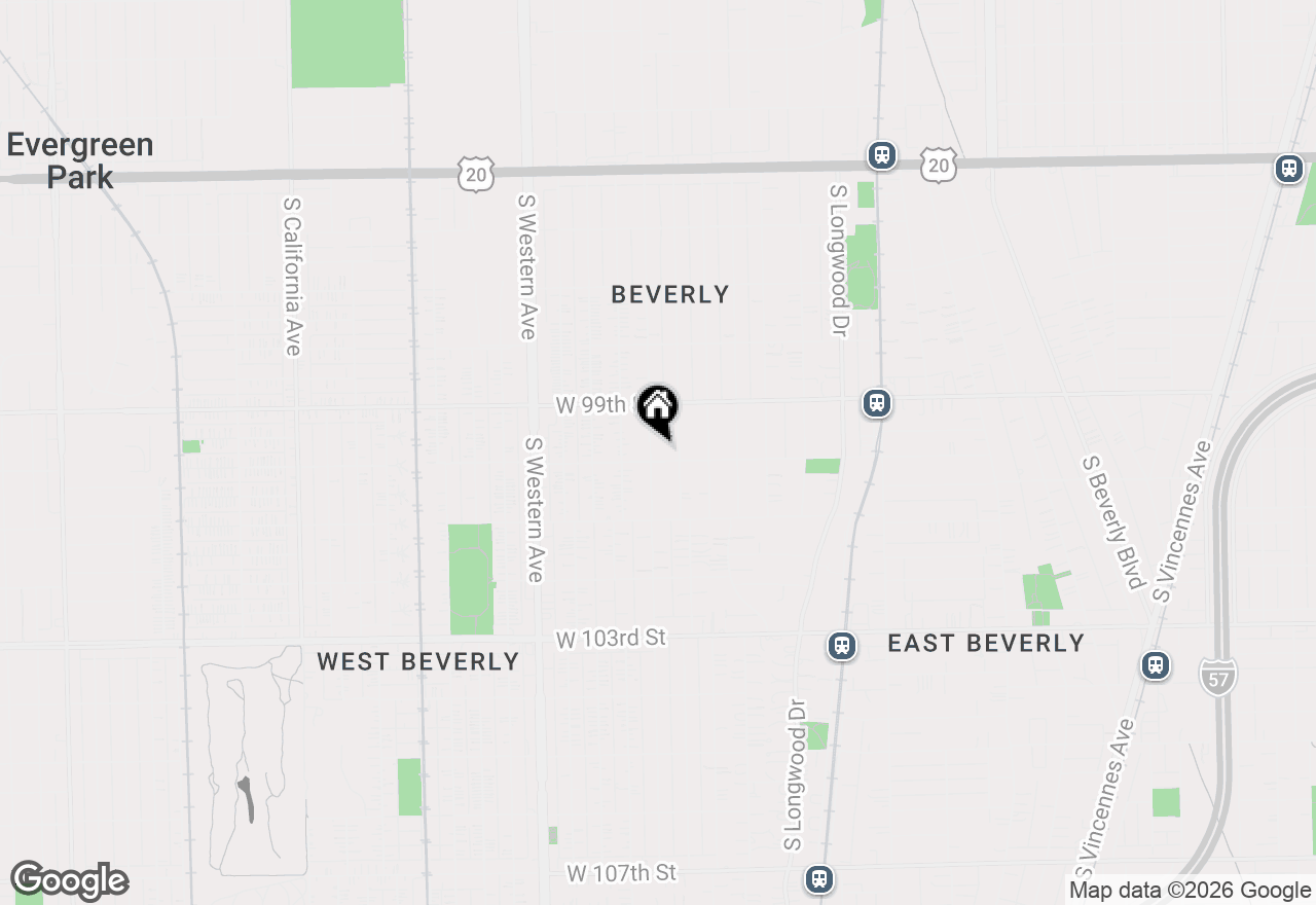 Map of 9951 S Leavitt Street, Chicago, IL 60643