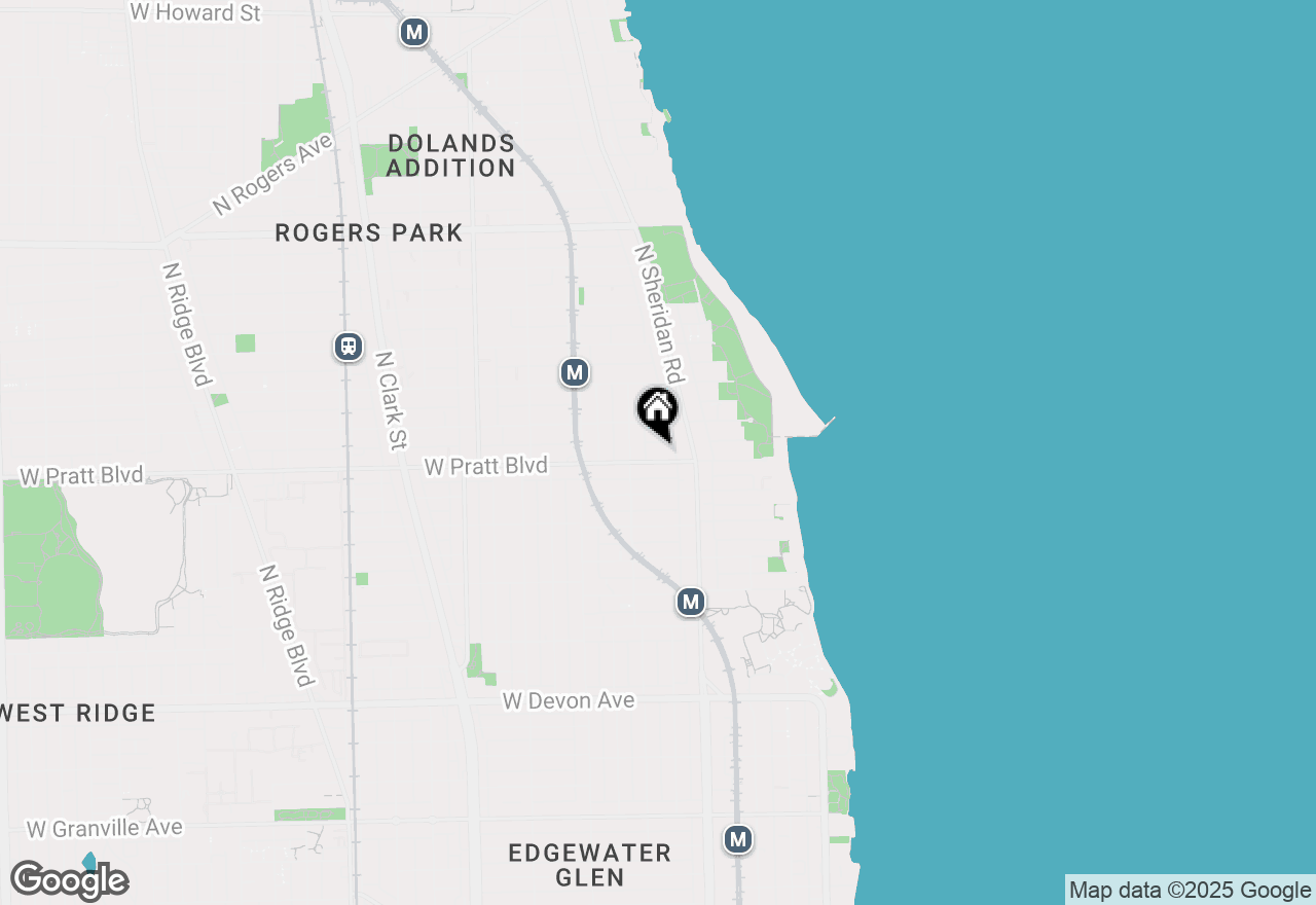 Map of 1238 W Pratt Boulevard #1A, Chicago, IL 60626