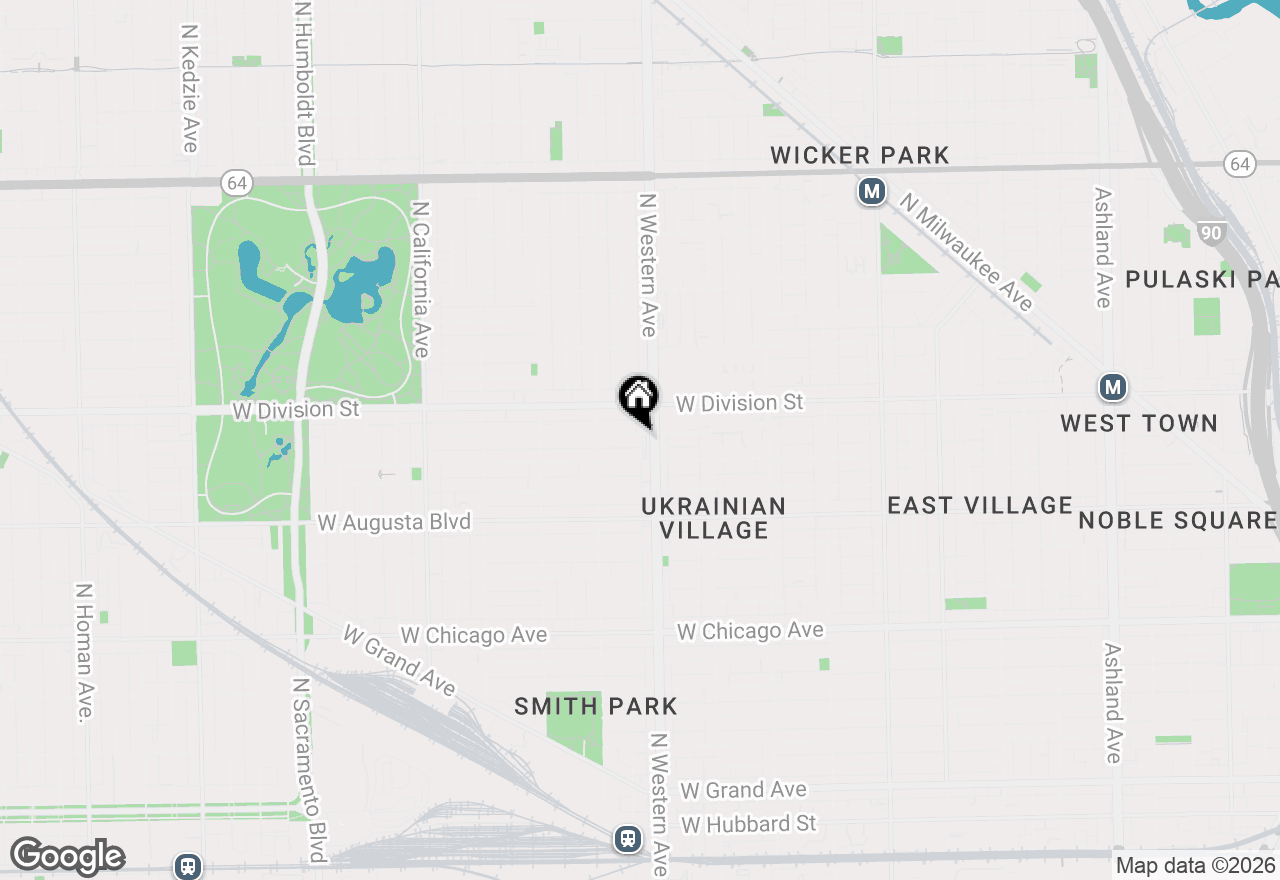 Map of 2415 W Haddon Street #1, Chicago, IL 60622