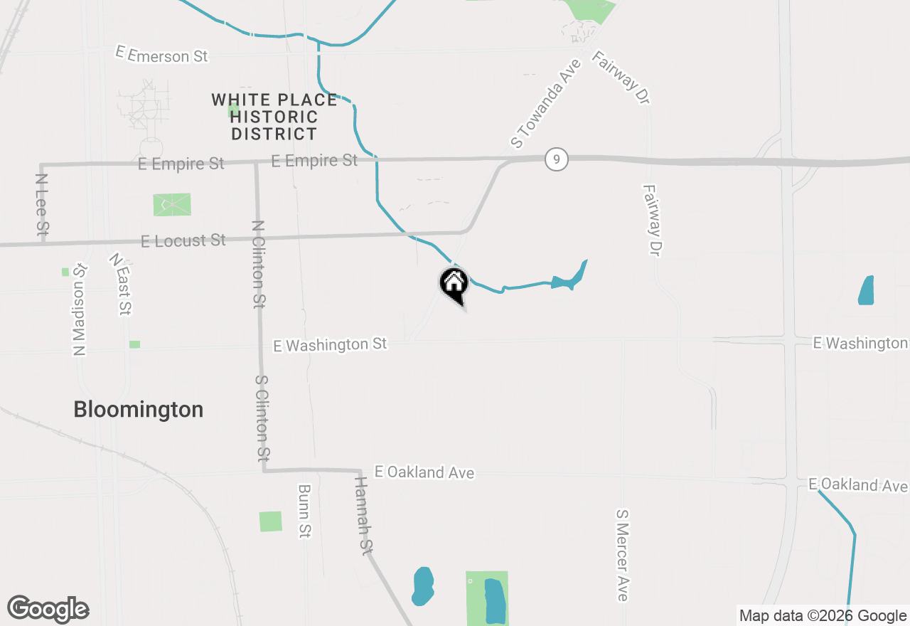 Map of 304 Perrin Avenue, Bloomington, IL 61701
