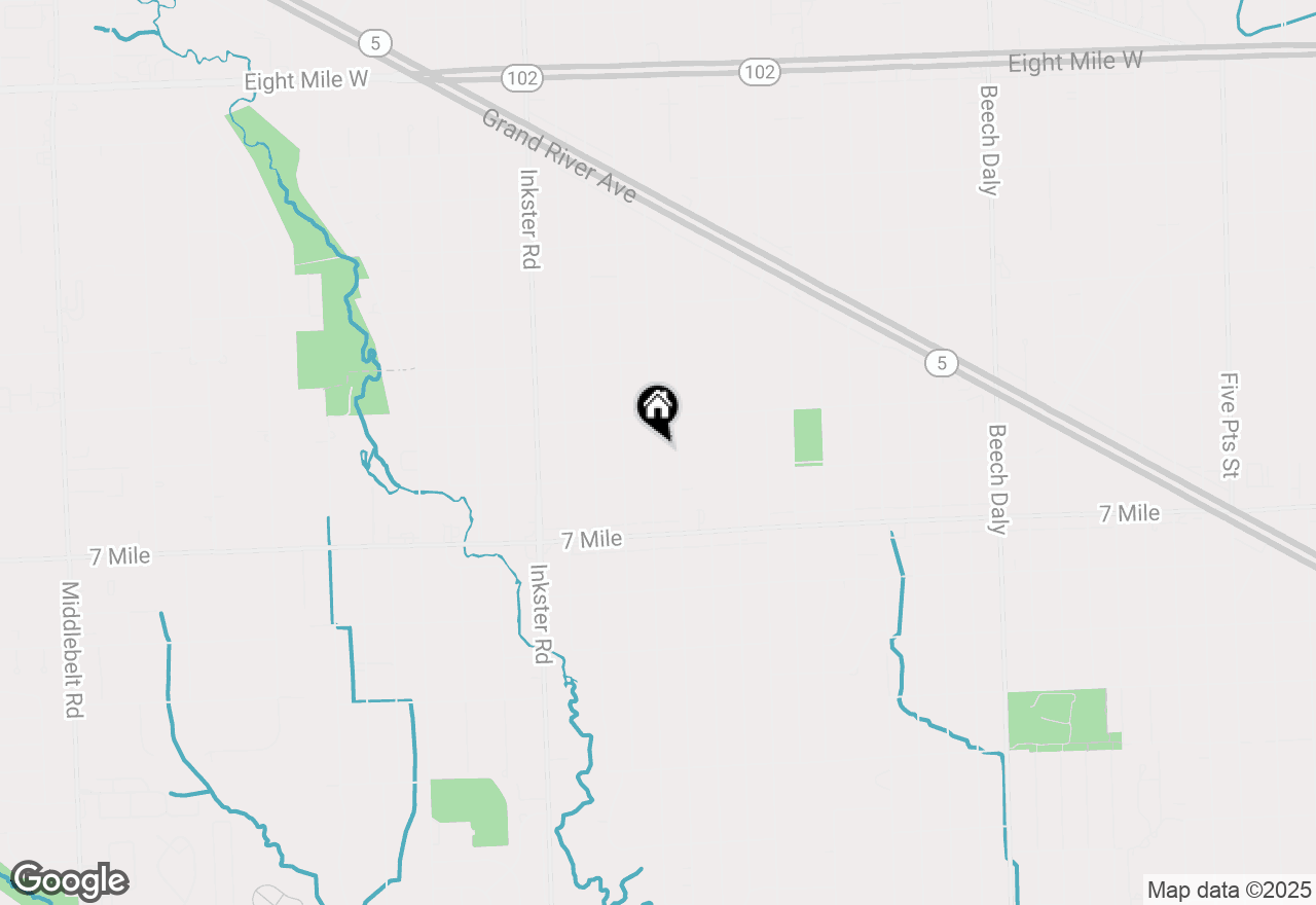 Map of 19342 Indian, Redford, MI 48240