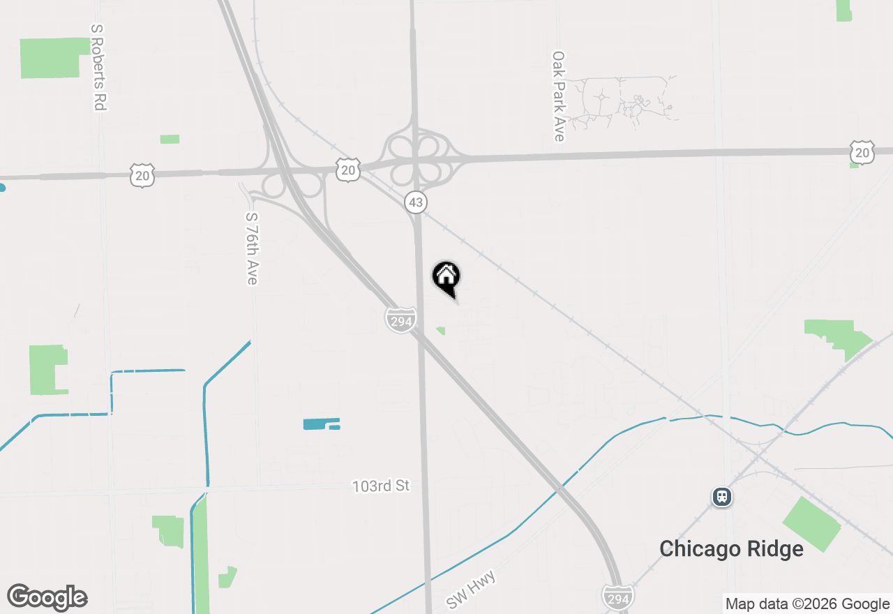 Map of 9832 Nottingham Avenue #5, Chicago Ridge, IL 60415