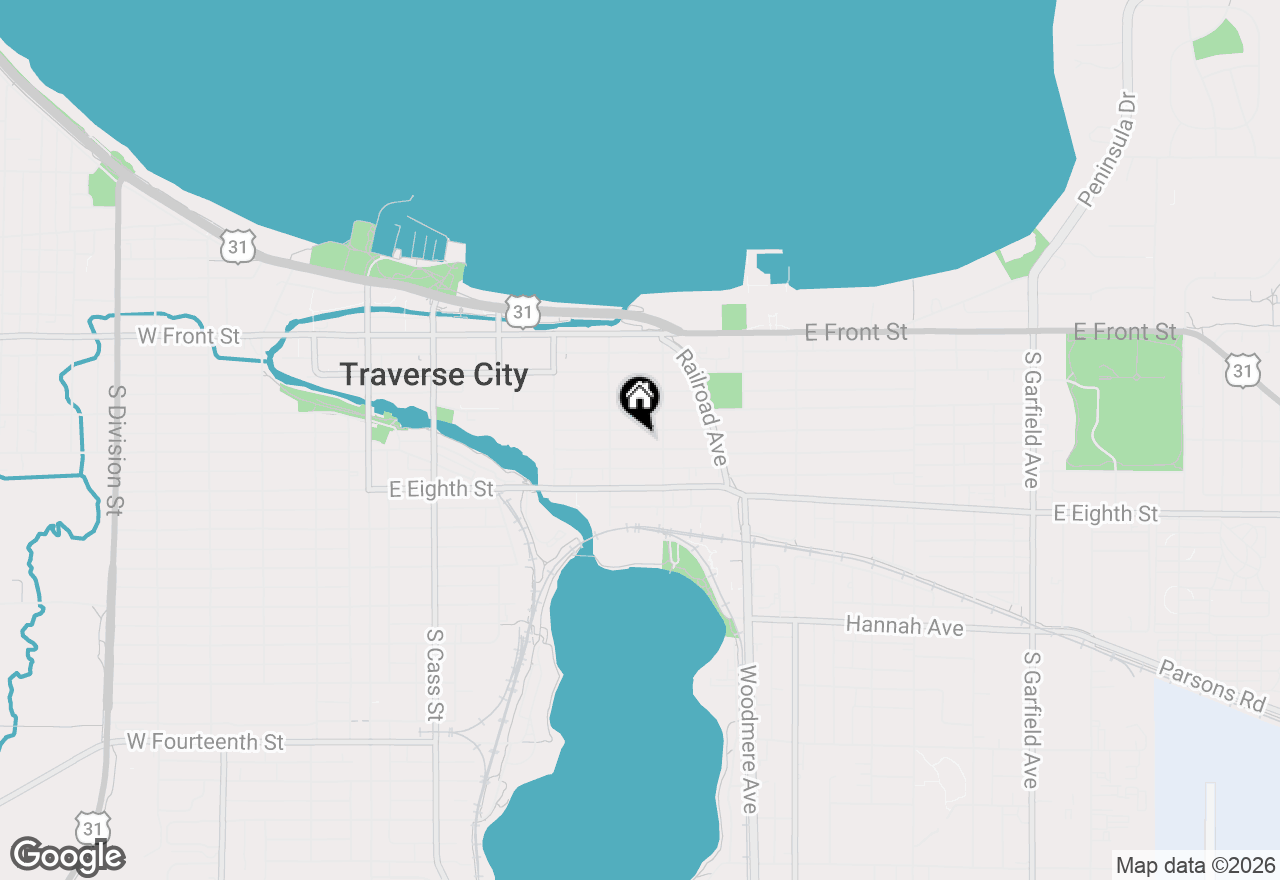 Map of 525 Webster Street, Traverse City, MI 49686