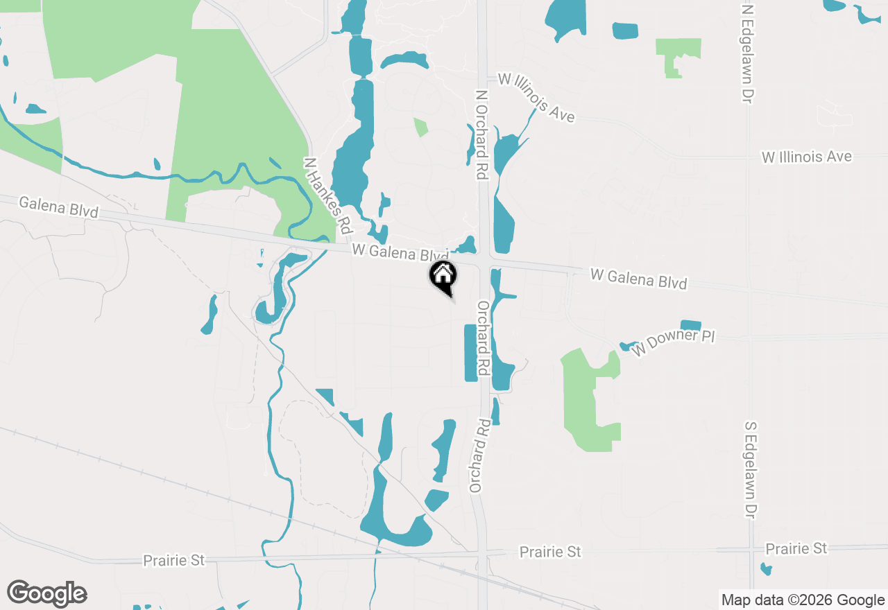 Map of 33 S Canterbury Road, Aurora, IL 60506