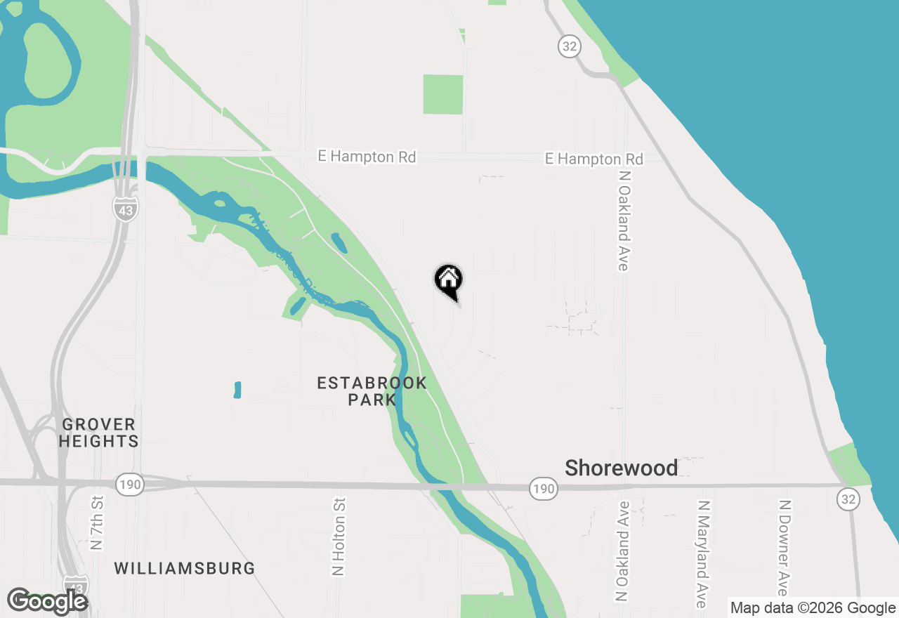 Map of 4416 N Sheffield Ave, Shorewood, WI 53211