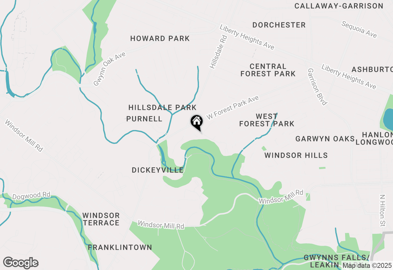 Map of 2813 Gwynnview Road, Baltimore, MD 21207