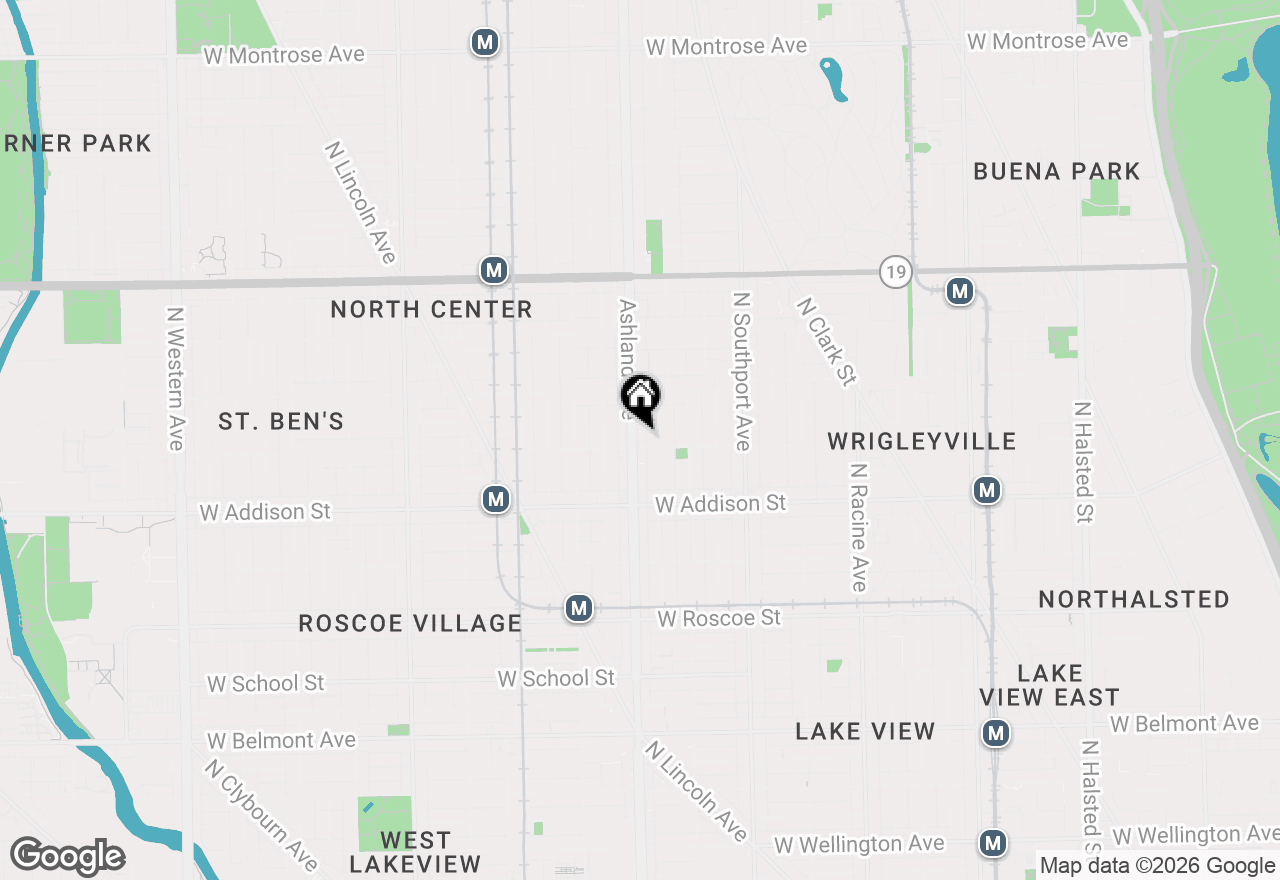 Map of 3709 N Ashland Avenue #3S, Chicago, IL 60613