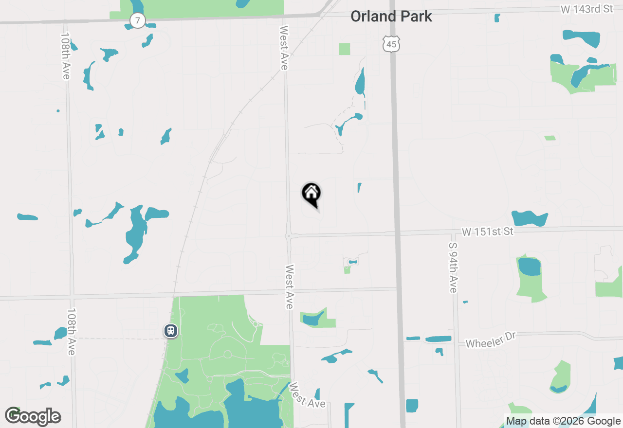Map of 9920 La Reina Real Street, Orland Park, IL 60462