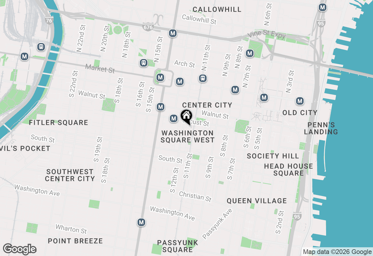 Map of 1106 Manning Street, Philadelphia, PA 19107