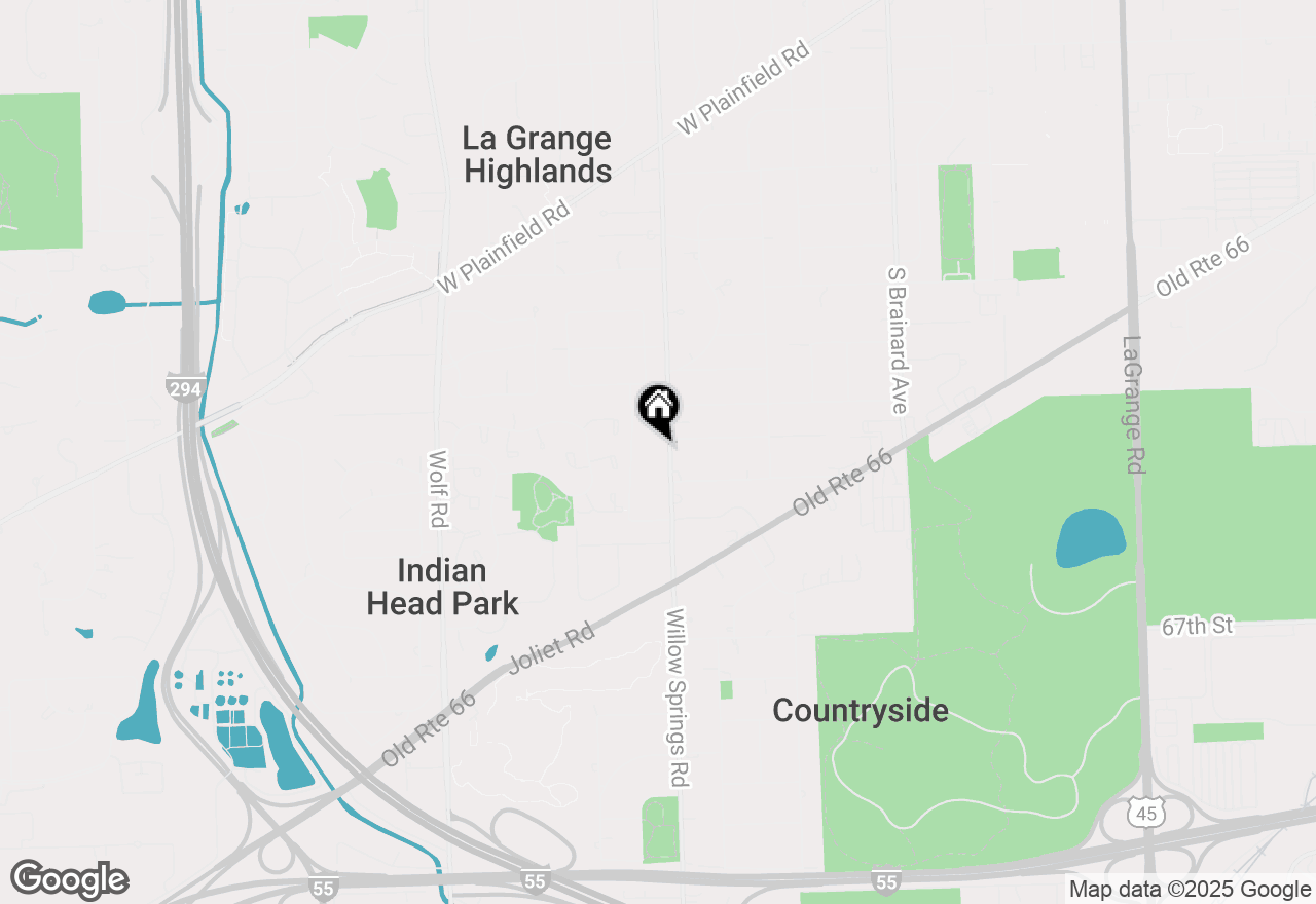 Map of 6340 Willow Springs Road, La Grange Highlands, IL 60525