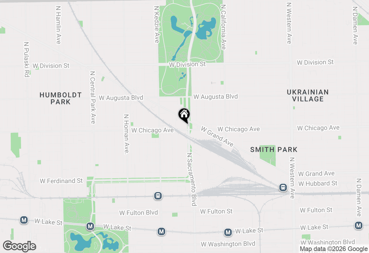 Map of 808 N Sacramento Boulevard #1R, Chicago, IL 60622