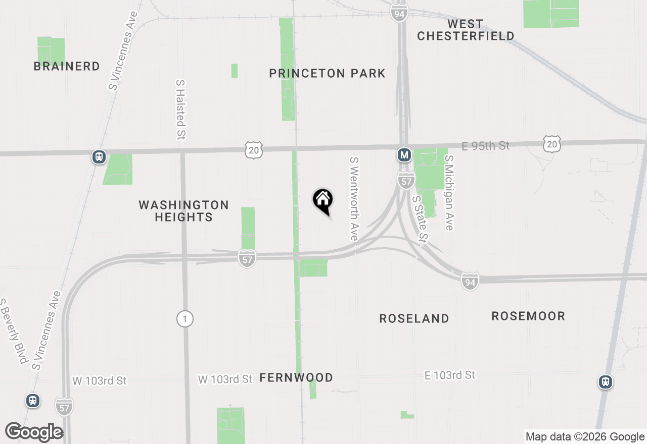 Map of 9734 S Princeton Avenue, Chicago, IL 60628