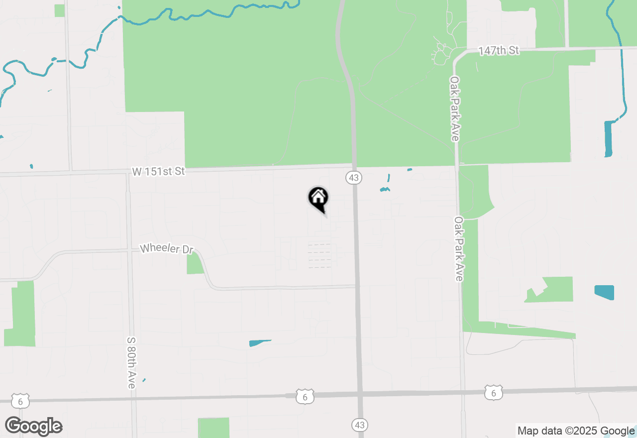 Map of 15253 S 74th Court, Orland Park, IL 60462