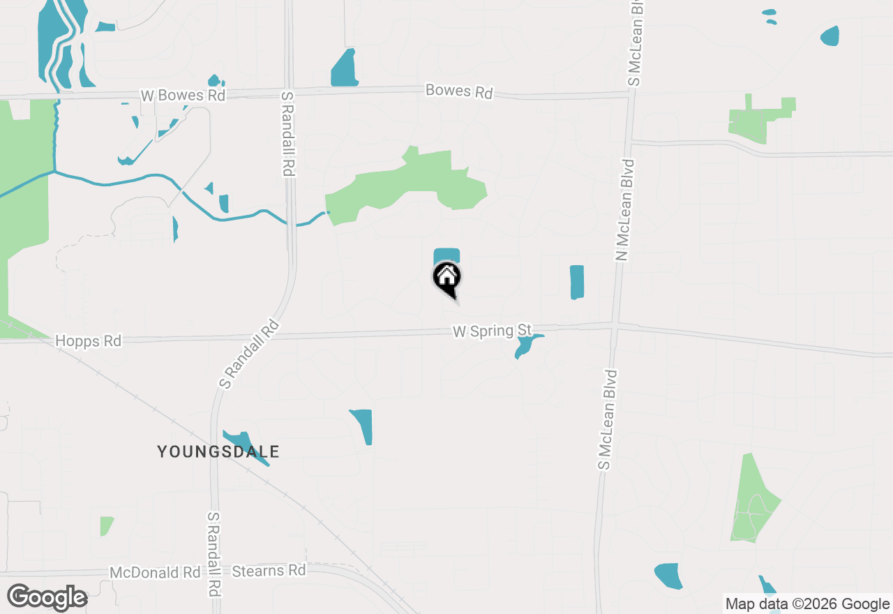 Map of 1512 Birch Lane, South Elgin, IL 60177