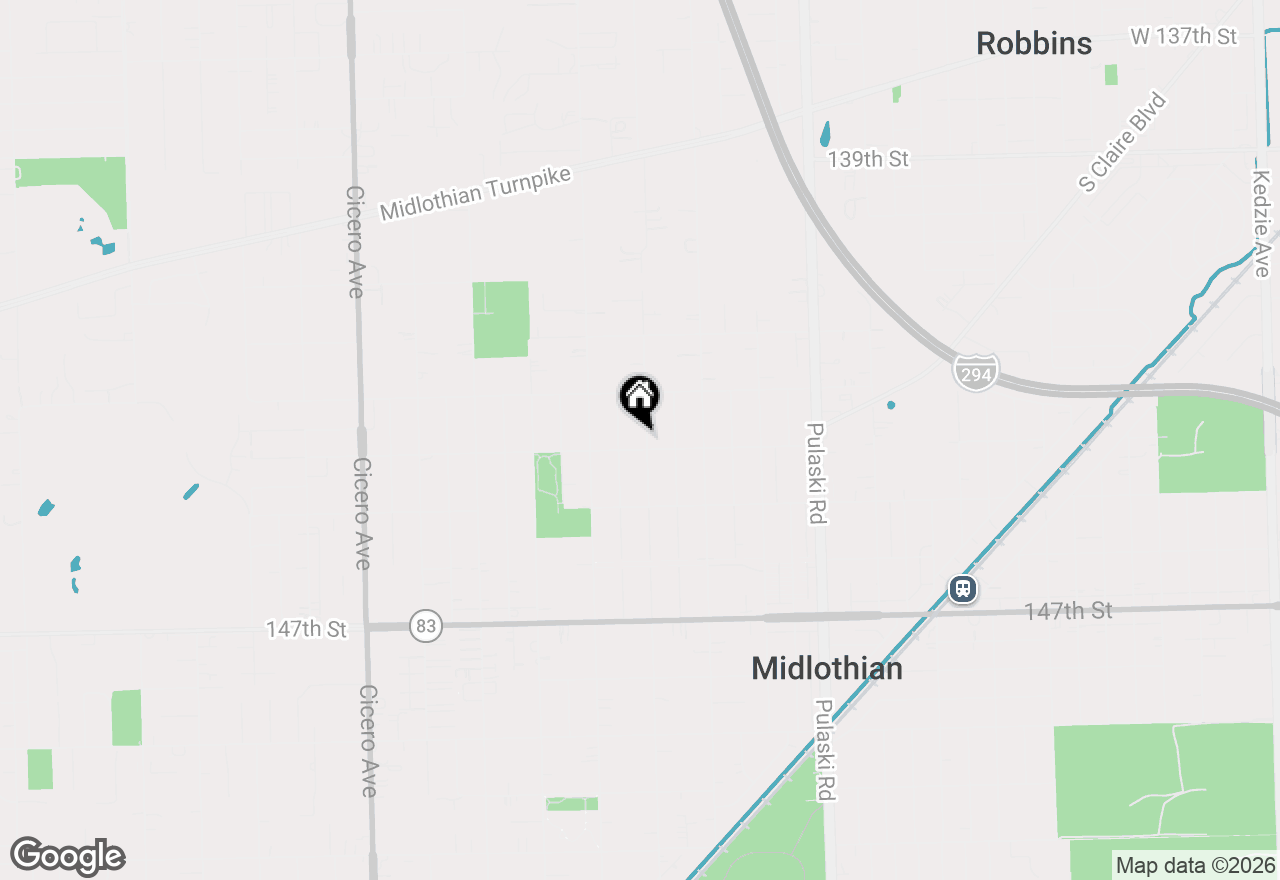Map of 14350 Kildare Avenue, Midlothian, IL 60445