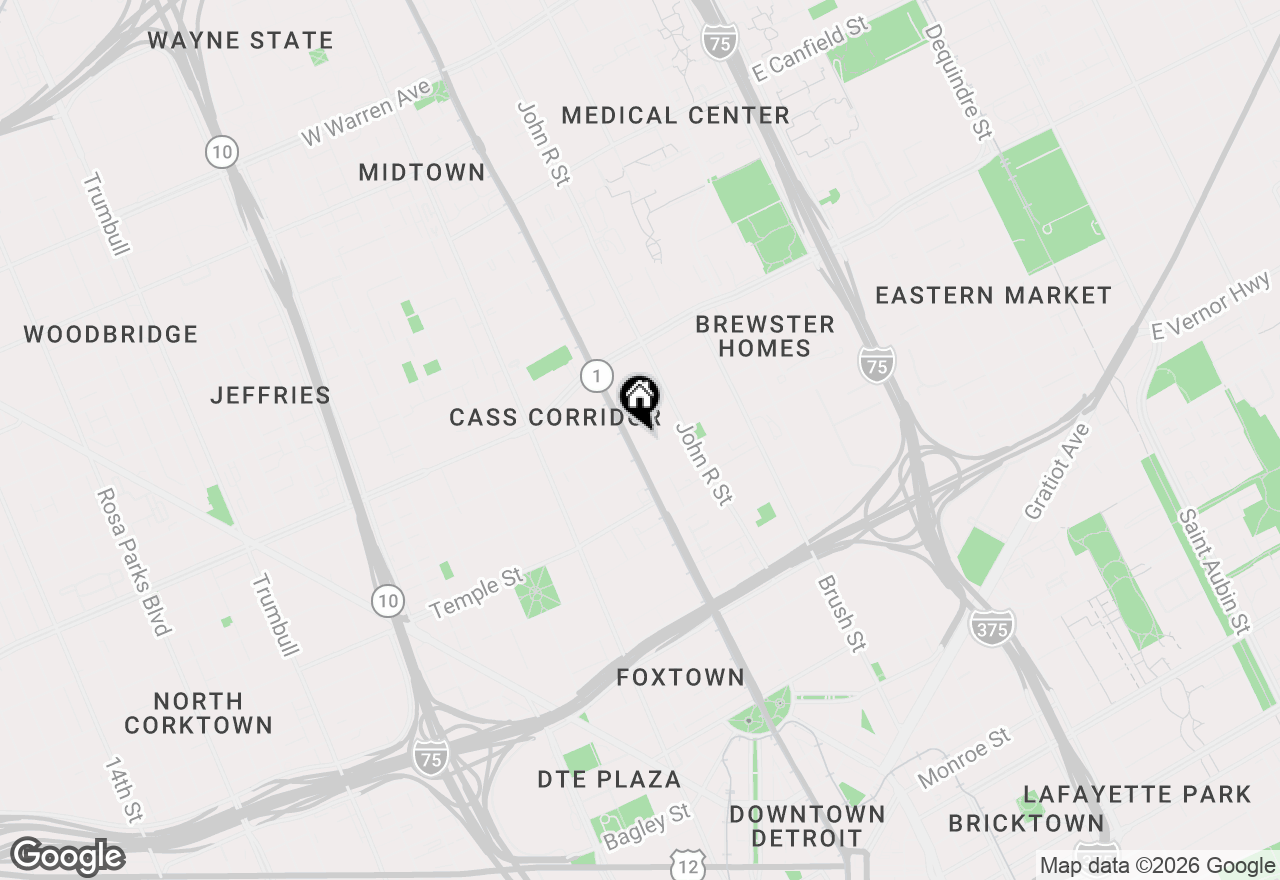 Map of 3100 Woodward Avenue #202, Detroit, MI 48201