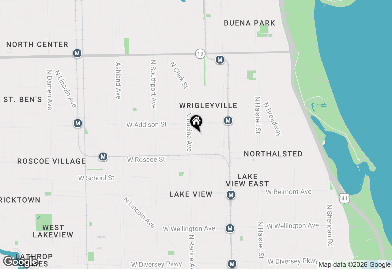 Map of 1161 W Eddy Street #3, Chicago, IL 60657