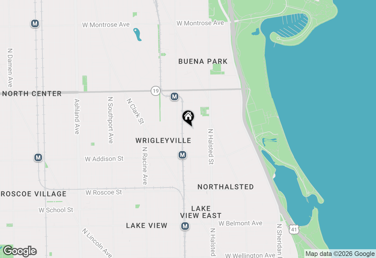 Map of 3739 N Wilton Avenue #3S, Chicago, IL 60613