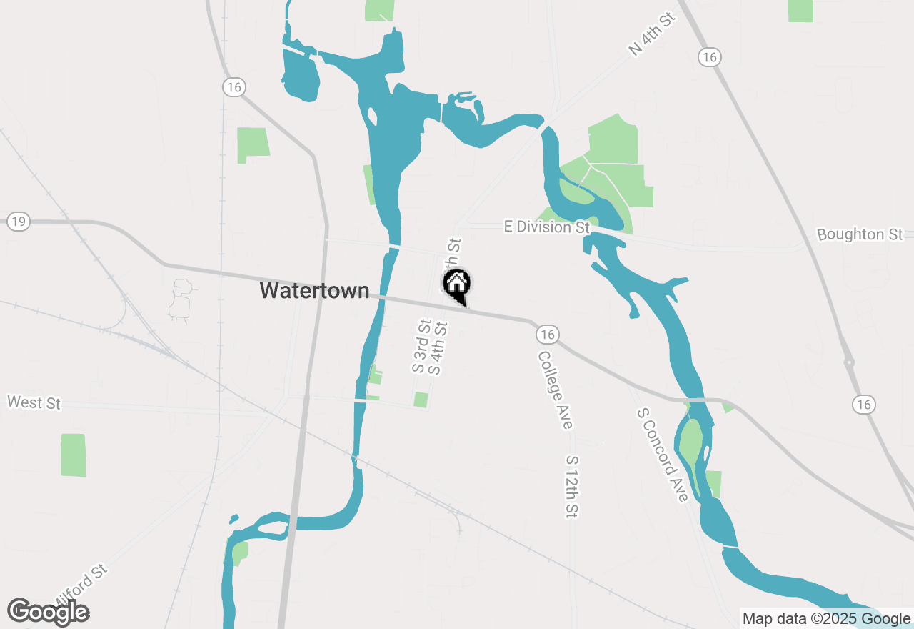 Map of 417 E Main St, Watertown, WI 53094