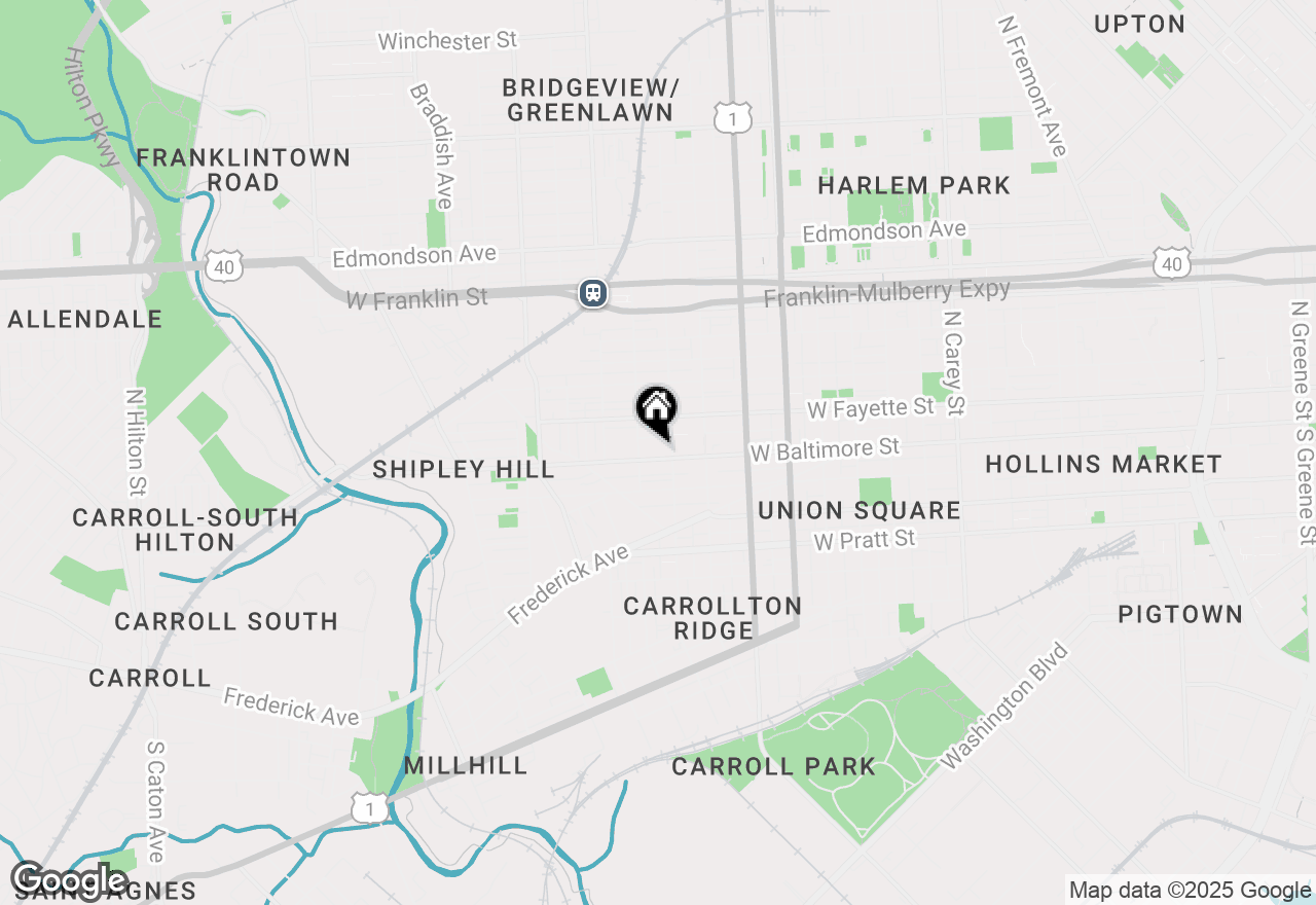 Map of 2114 W Baltimore Street, Baltimore, MD 21223