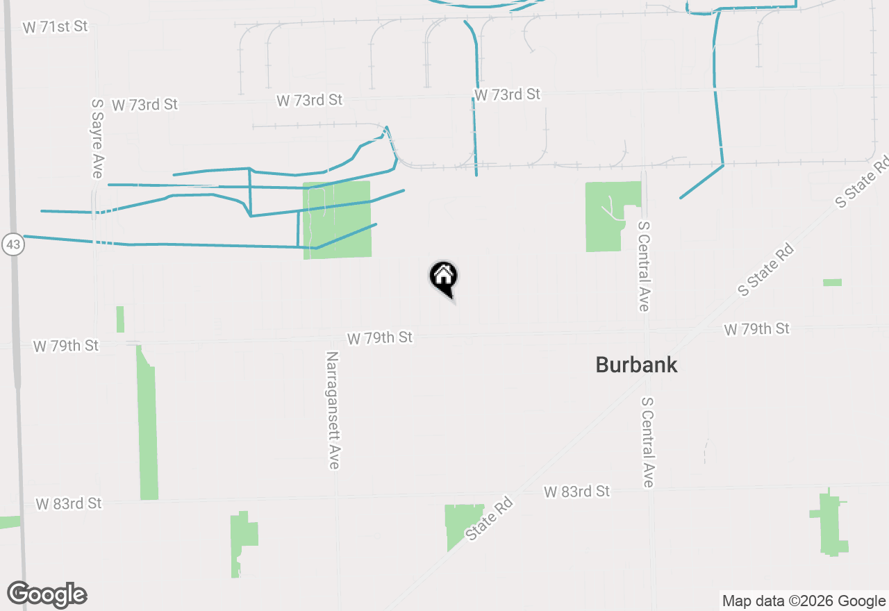 Map of 7812 Meade Avenue, Burbank, IL 60459