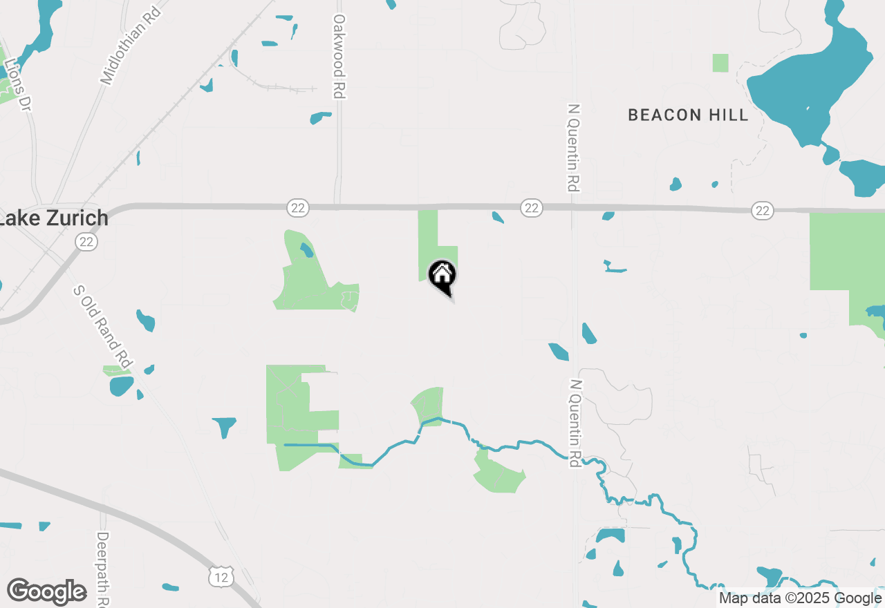 Map of 245 Hidden Creek Road, Lake Zurich, IL 60047