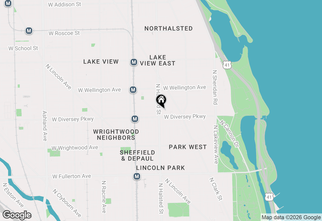 Map of 2825 N Halsted Street #3N, Chicago, IL 60657